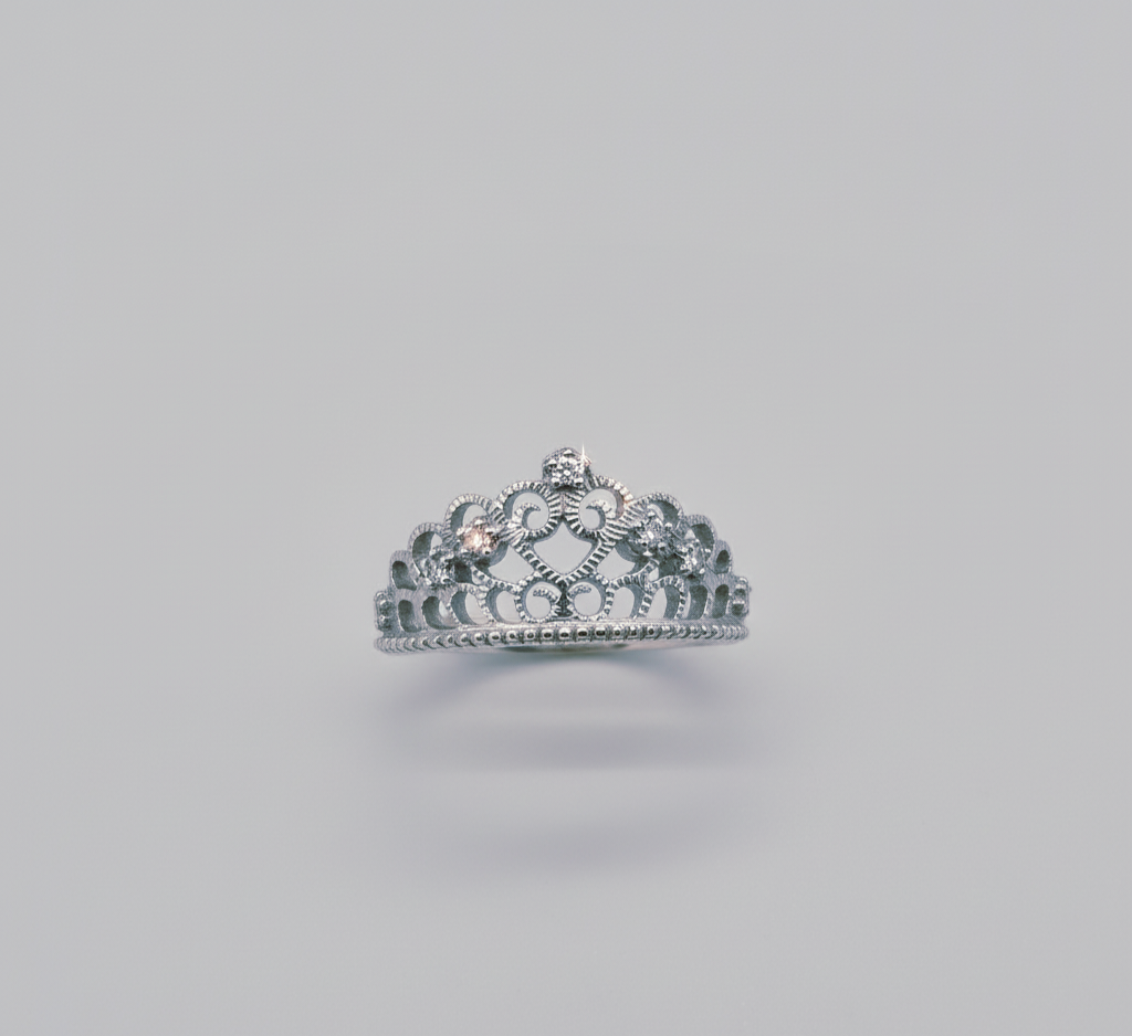 "Royal Sparkle Tiara Crown Ring" – 925 Sterling Silver