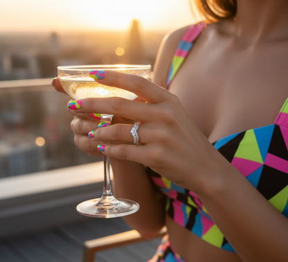 “Celestial V-Crown Band" – 925 Sterling Silver