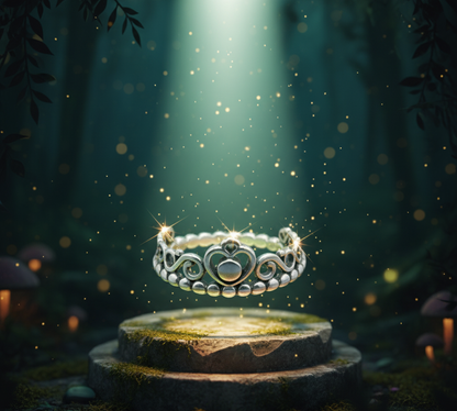 Royal Heart Tiara Band – 925 Sterling Silver