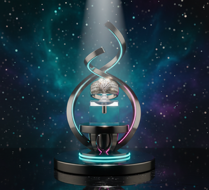 Baguette Halo Heart Ring – 925 Sterling Silver