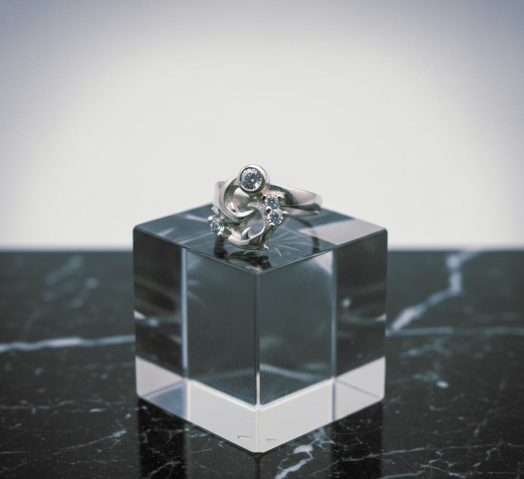 "Twilight Tide Dolphin Spiral Spinning Ring" – Ocean-Energy 925 Silver Design