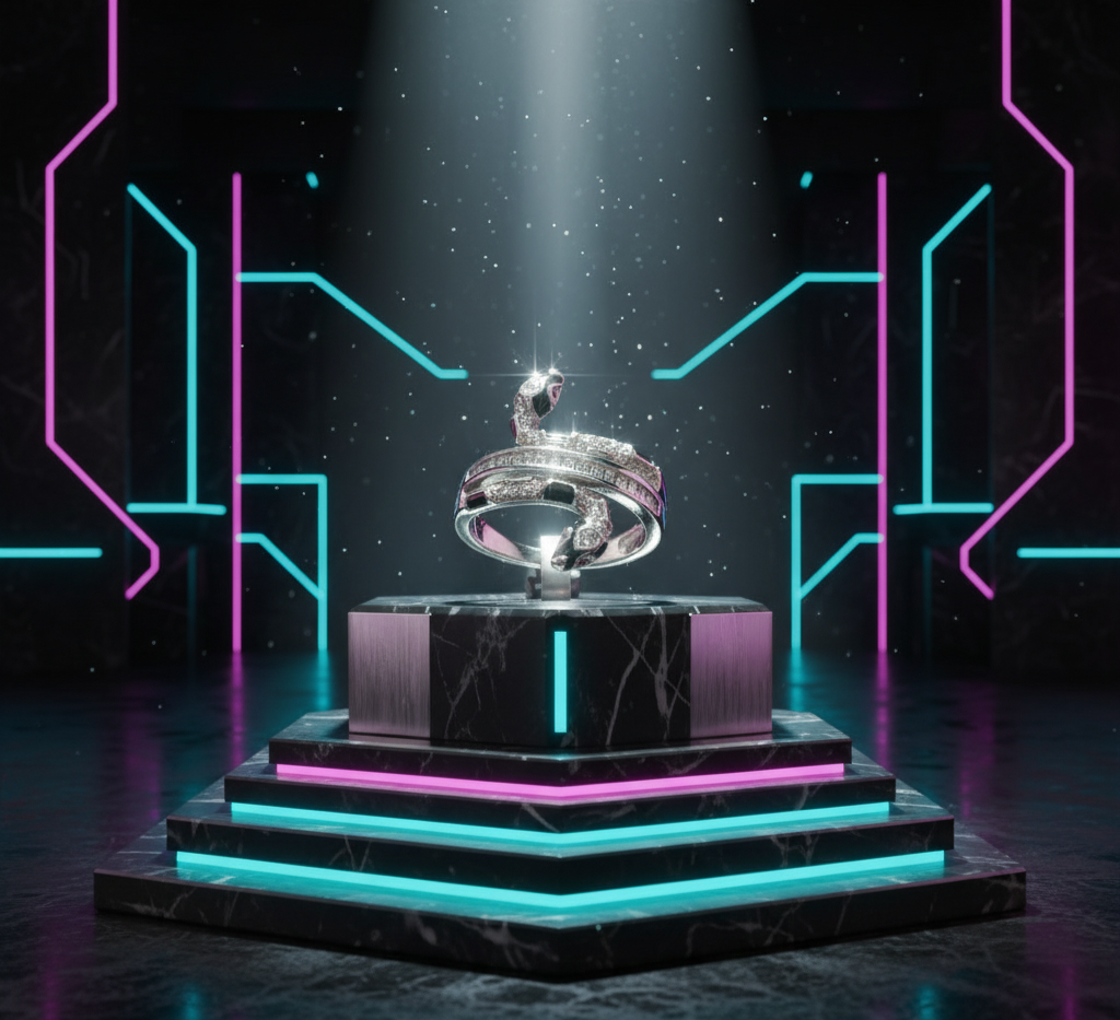 Serpent Luxe Wrap Ring – 925 Sterling Silver, Black Enamel & Pavé Stones