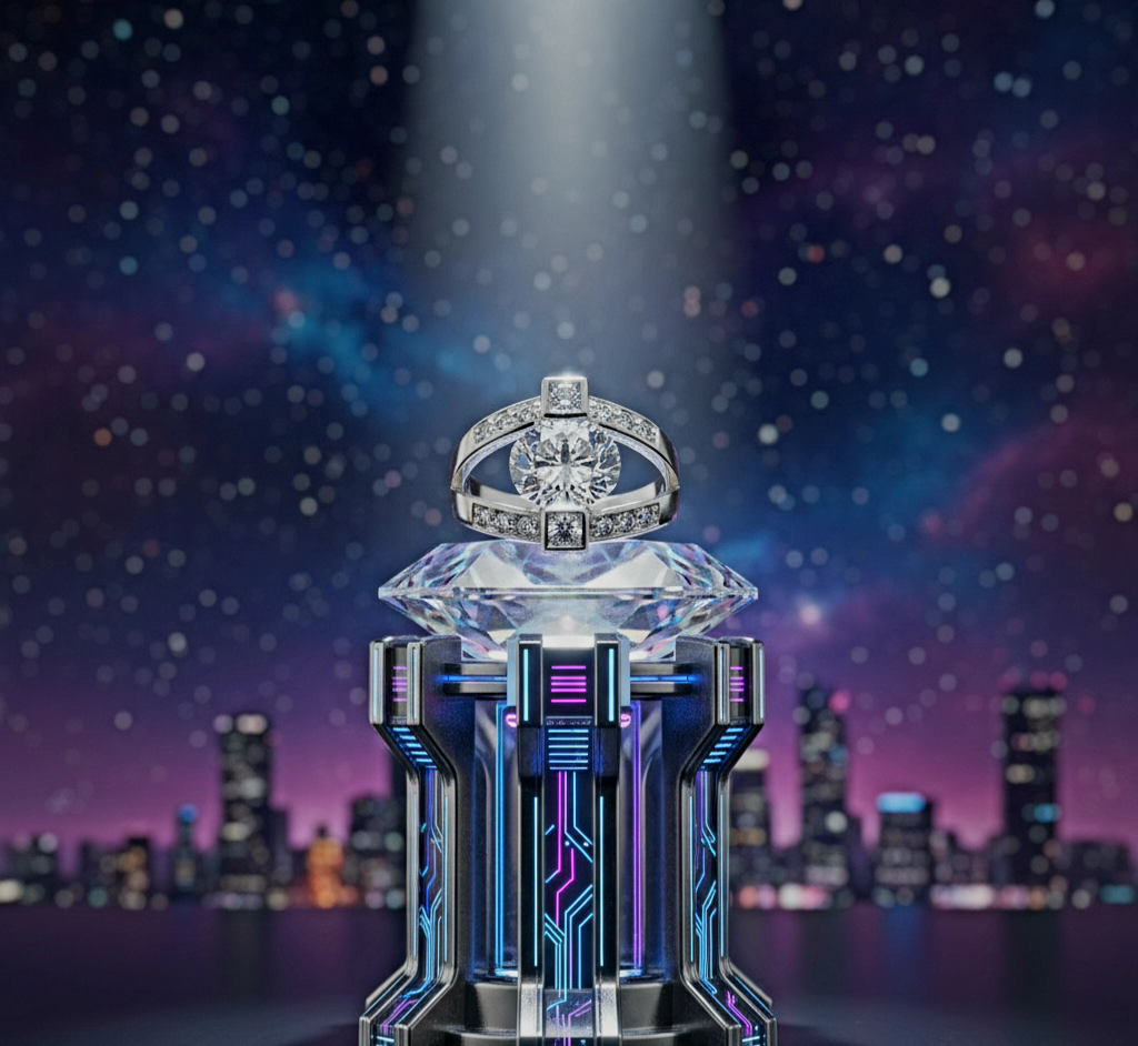 “Eternal Brilliance Ring" – 925 Silver Split-Band Power Solitaire