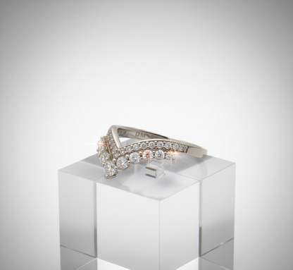 “Celestial V-Crown Band" – 925 Sterling Silver