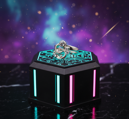 "Twilight Tide Dolphin Spiral Spinning Ring" – Ocean-Energy 925 Silver Design