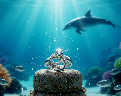 "Twilight Tide Dolphin Spiral Spinning Ring" – Ocean-Energy 925 Silver Design