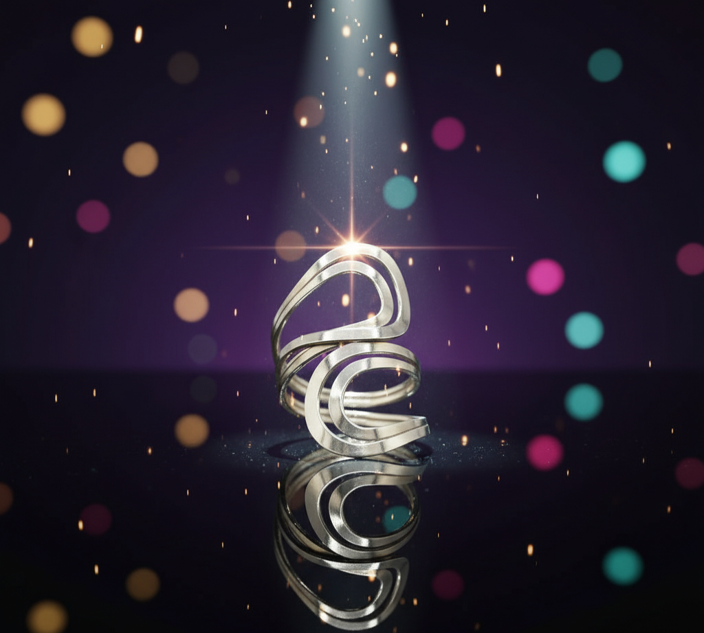 Nova Wave Sculptural Ring - 925 Sterling Silver