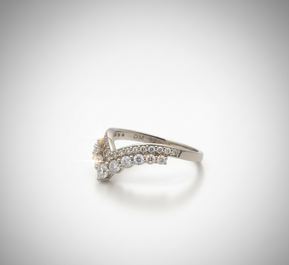 “Celestial V-Crown Band" – 925 Sterling Silver