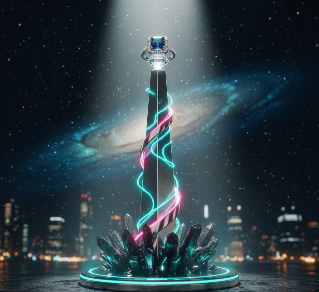 Midnight Royal Halo 925 Silver Ring – Blue Princess Center with Double Diamond-Style Halo