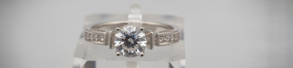 "Radiance"  Round-Cut Engagement Ring – 925 Sterling Silver