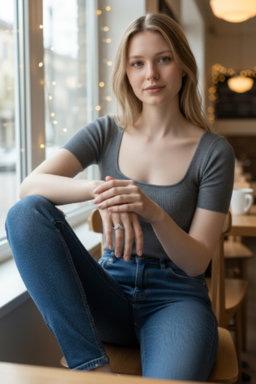 “Celestial V-Crown Band" – 925 Sterling Silver