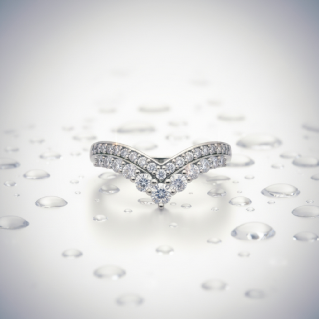 “Celestial V-Crown Band" – 925 Sterling Silver