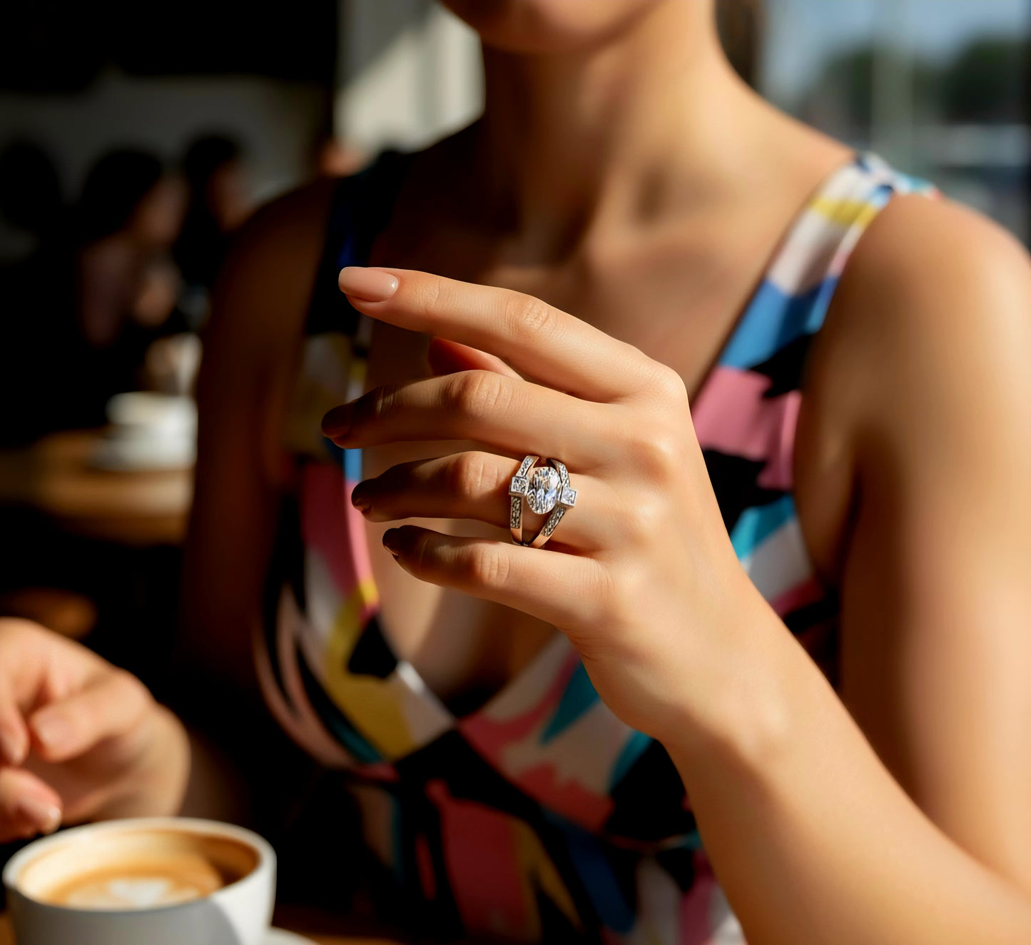 “Eternal Brilliance Ring" – 925 Silver Split-Band Power Solitaire