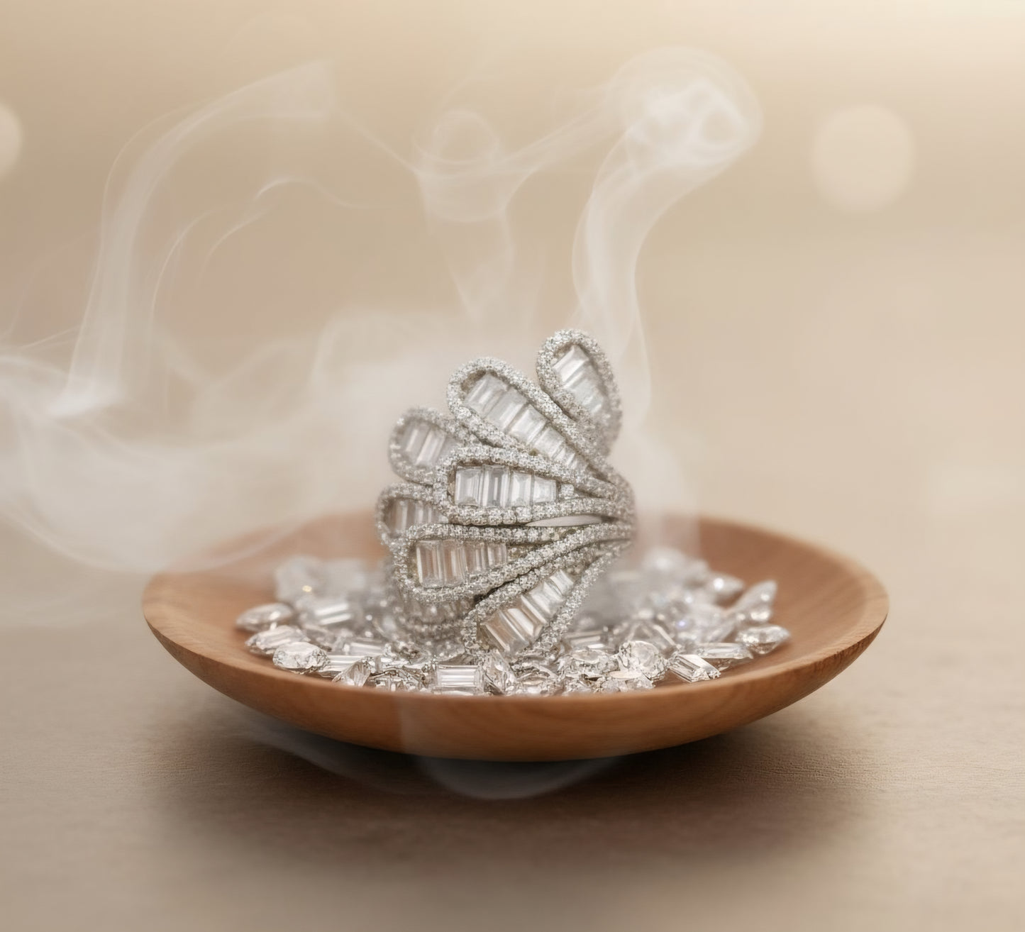 Limitless Radiance Baguette Fan- 925 Silver Ring