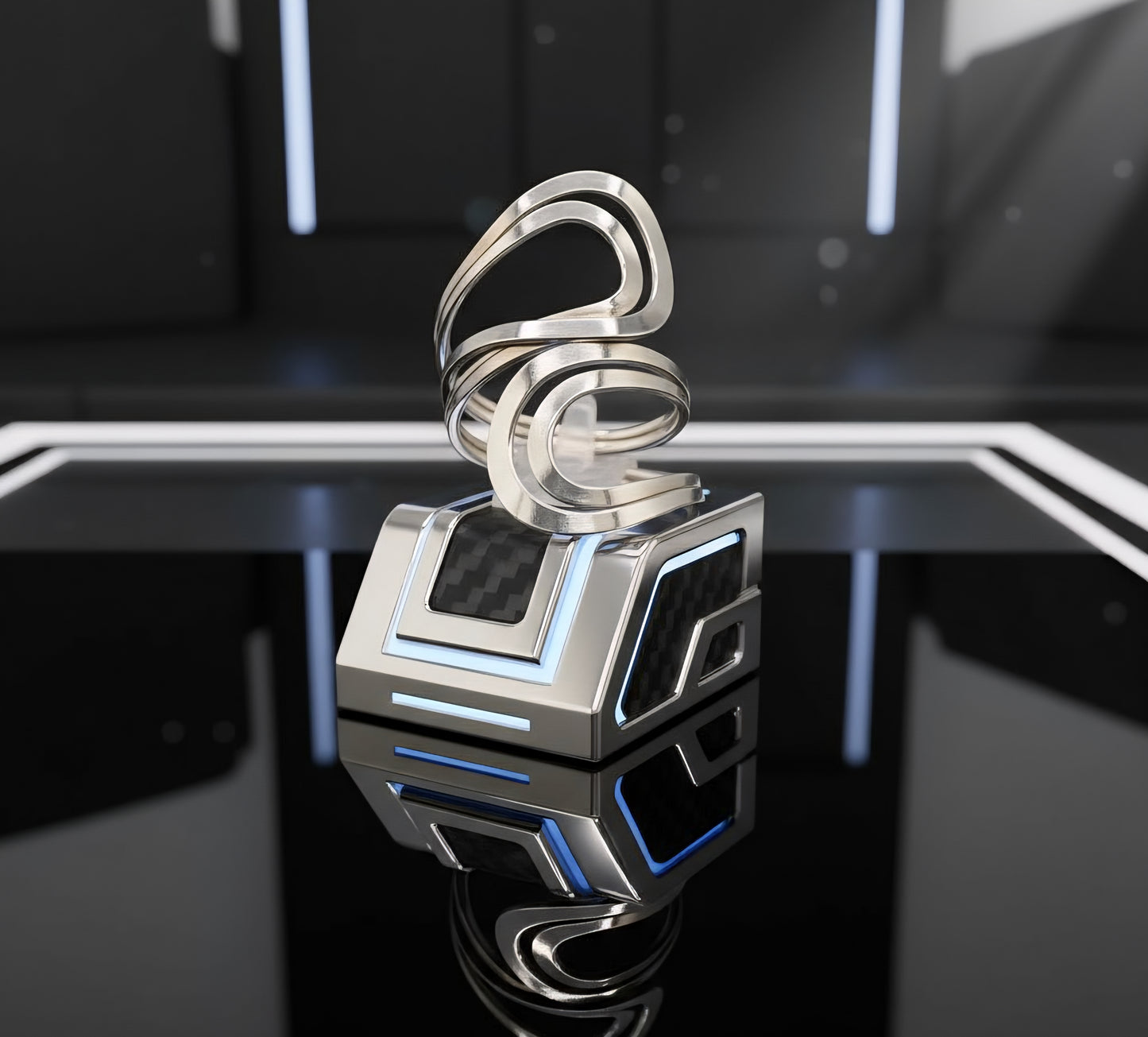 Nova Wave Sculptural Ring - 925 Sterling Silver