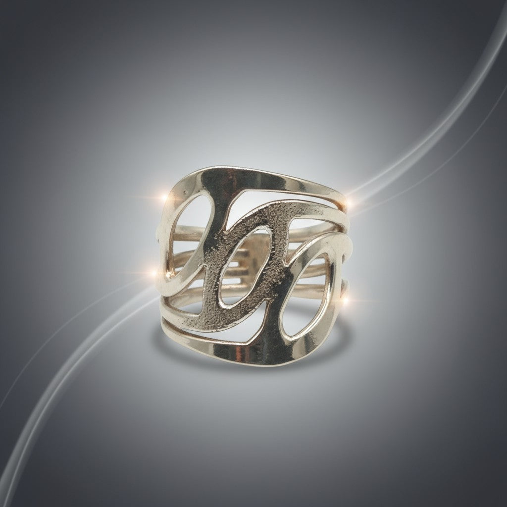 Modern Wave Cutout Ring – 925 Sterling Silver