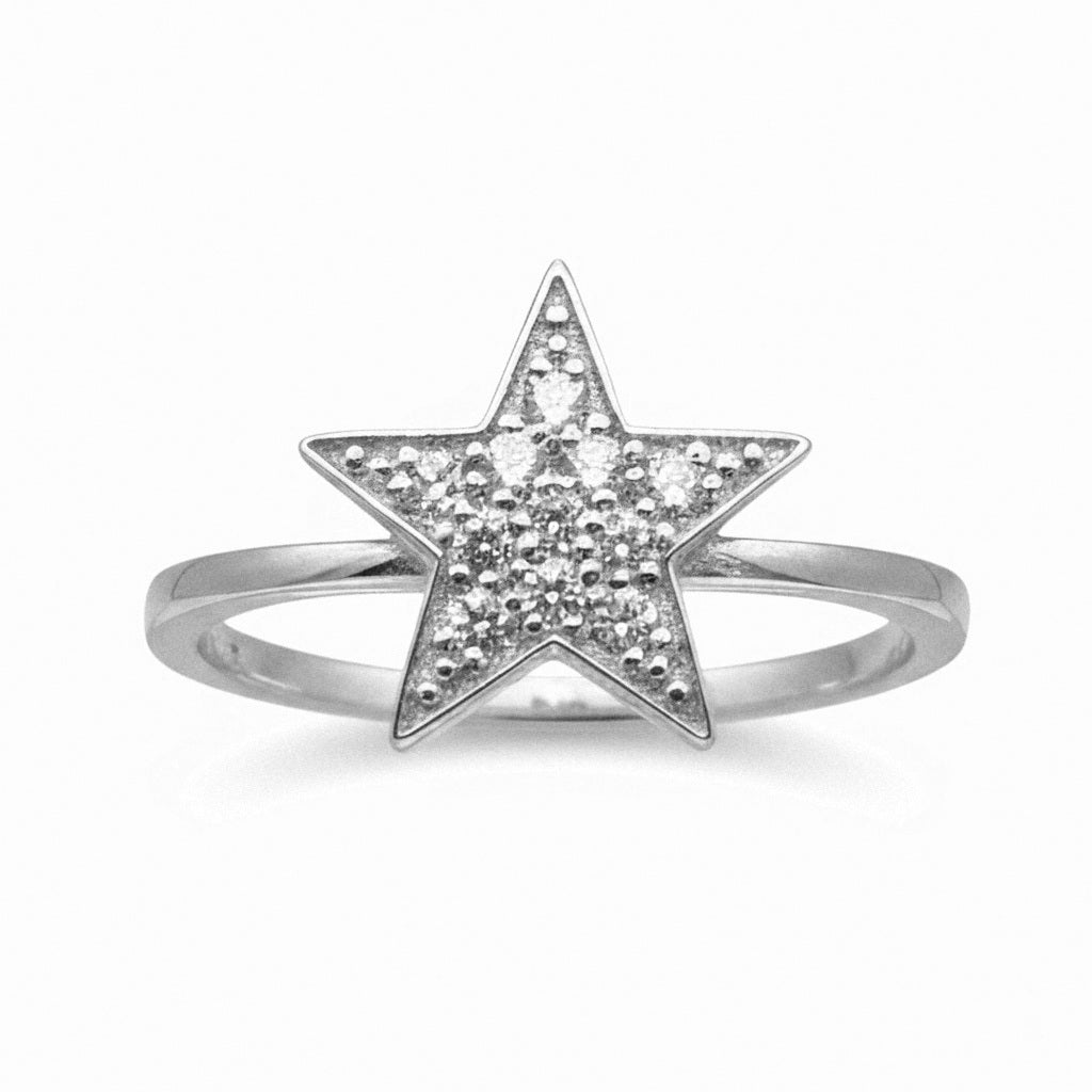 Cosmic Sparkle Star Edition- 925 Sterling Silver Ring