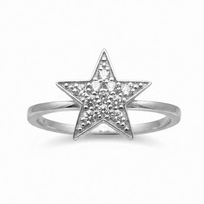 Cosmic Sparkle Star Edition- 925 Sterling Silver Ring