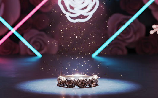 "Eternal Roseband Harmony Ring" – Vintage Sculpted Floral Band in 925 Silver