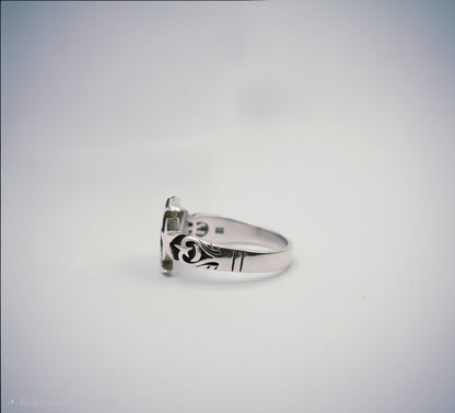“Moon & Star Guardian Ring" – Celestial Protection in 925 Silver