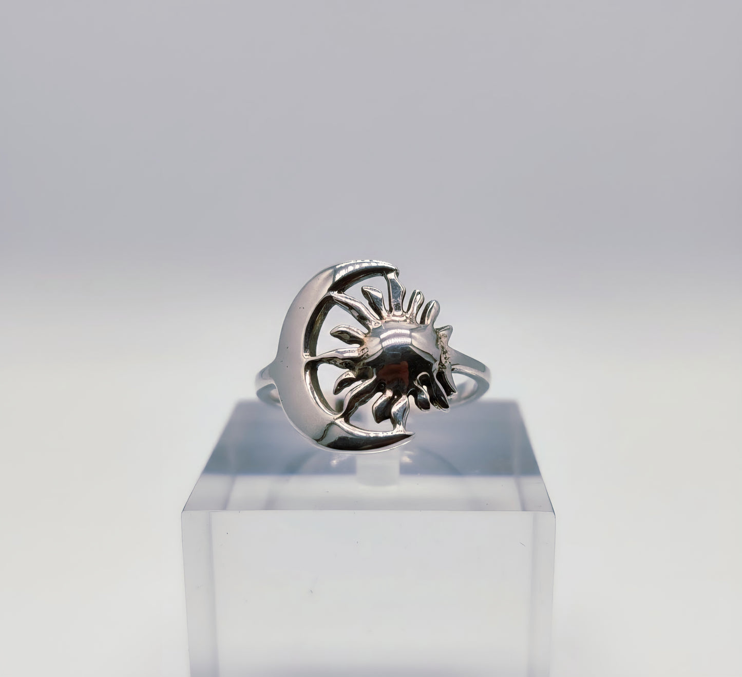 "Celestial Balance Sun & Moon Ring "– 925 Sterling Silver by Illuzion Jewelry