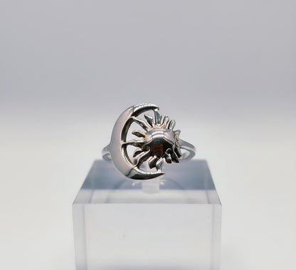 "Celestial Balance Sun & Moon Ring "– 925 Sterling Silver by Illuzion Jewelry