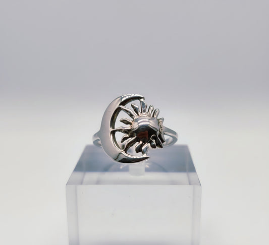 "Celestial Balance Sun & Moon Ring "– 925 Sterling Silver by Illuzion Jewelry