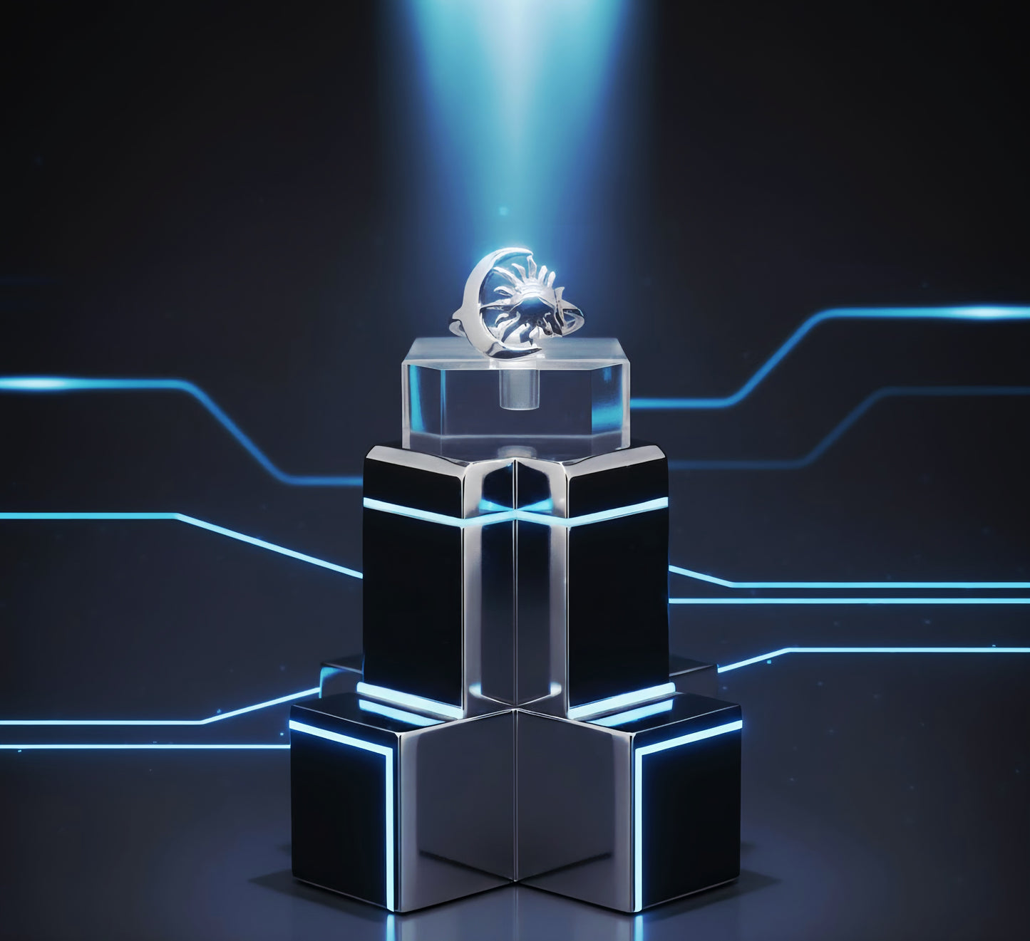 "Celestial Balance Sun & Moon Ring "– 925 Sterling Silver by Illuzion Jewelry