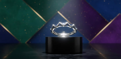 Blue Sapphire Wave Eternity Band – 925 Sterling Silver