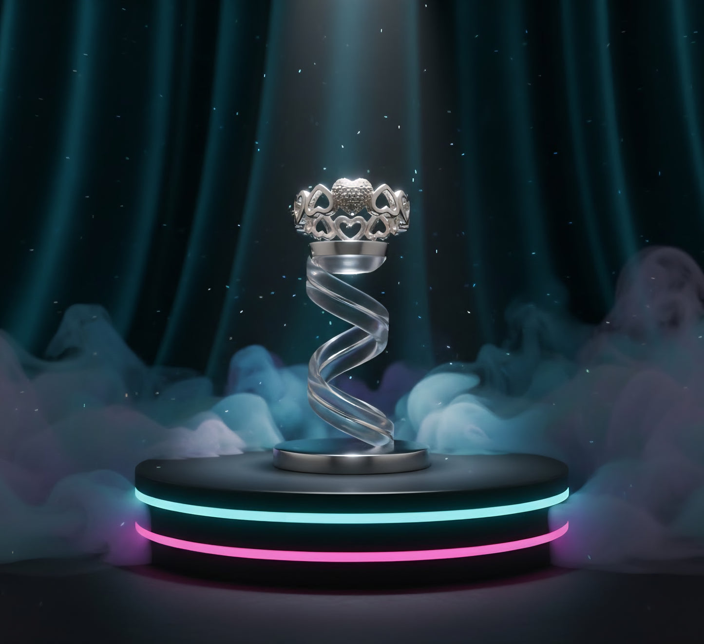 "Infinity Hearts Band" – 925 Silver Sparkle Heart Ring