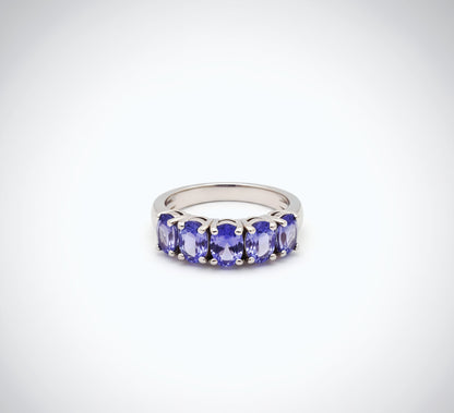 "Violet Aura Eternity Band" – 925 Silver Luxe Gemstone Row