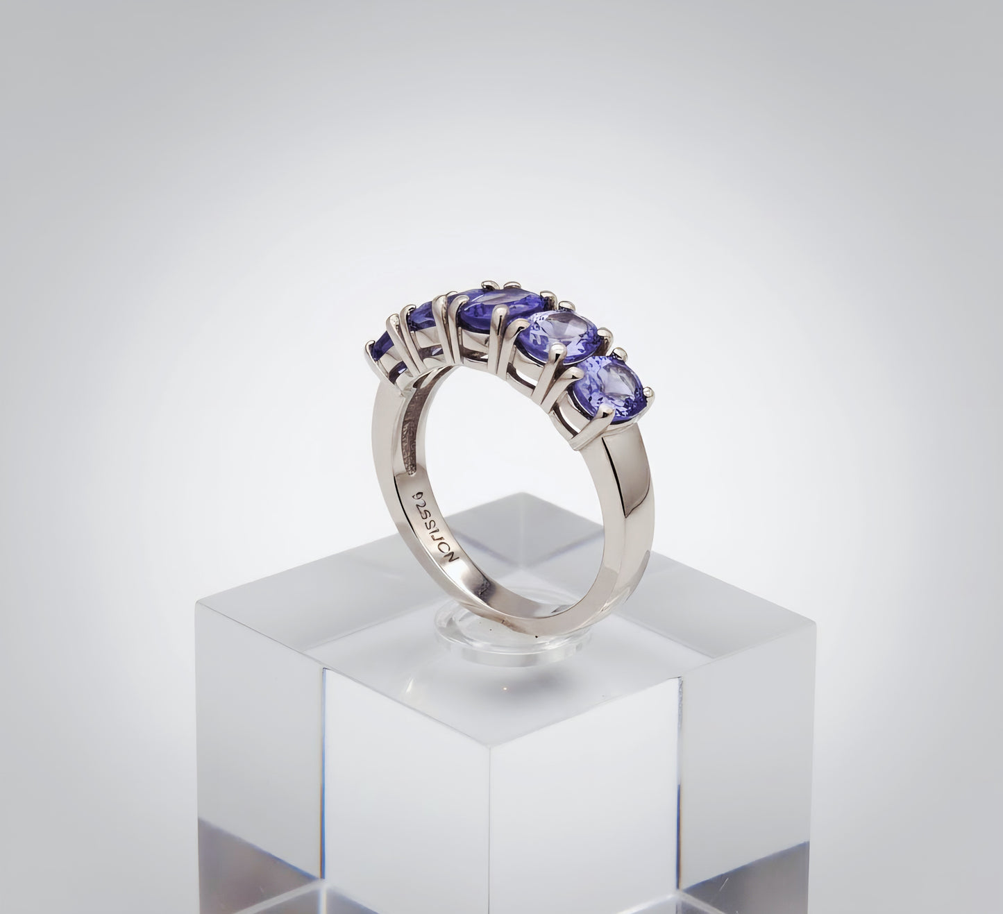 "Violet Aura Eternity Band" – 925 Silver Luxe Gemstone Row