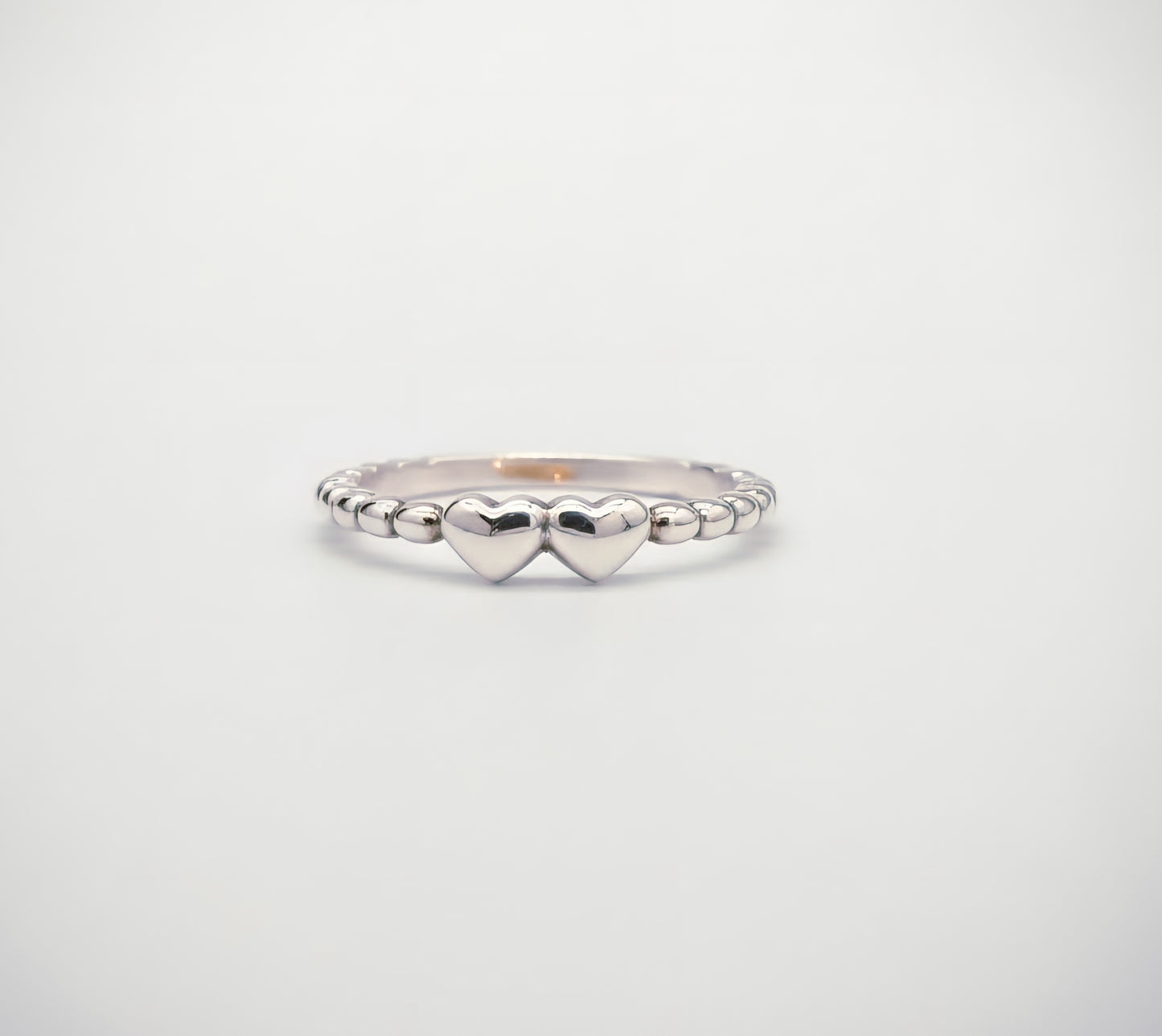 Linked Hearts Aura Band –925 Silver Romance Ring