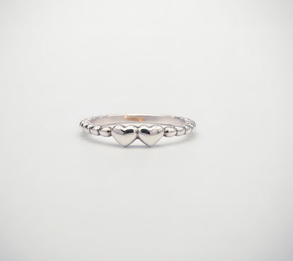 Linked Hearts Aura Band –925 Silver Romance Ring