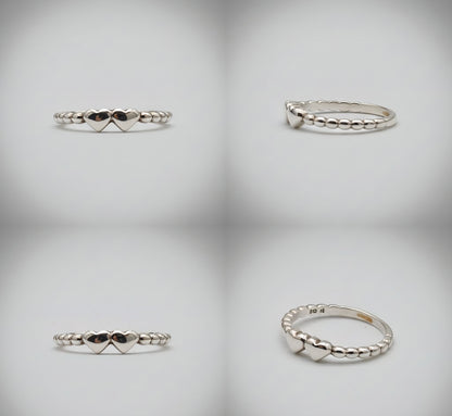 Linked Hearts Aura Band –925 Silver Romance Ring